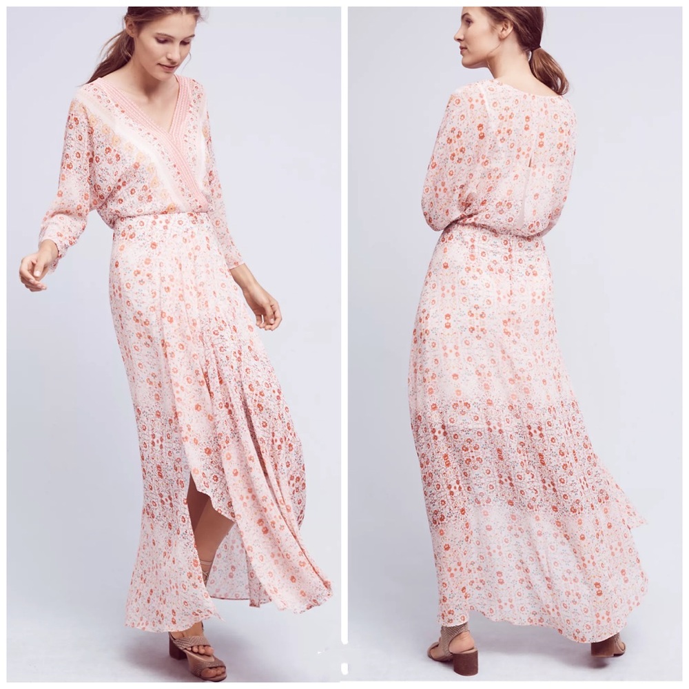 Anthropologie Varina Maxi Dress Pink